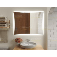 Зеркало в ванную комнату с подсветкой светодиодной лентой Авиано