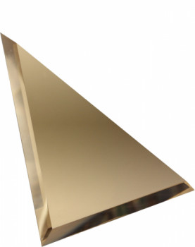 Треугольная зеркальная плитка бронза 200х200 мм
