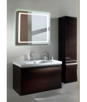 Квадратное LED зеркало с подсветкой в ванной Катро 120x120 см